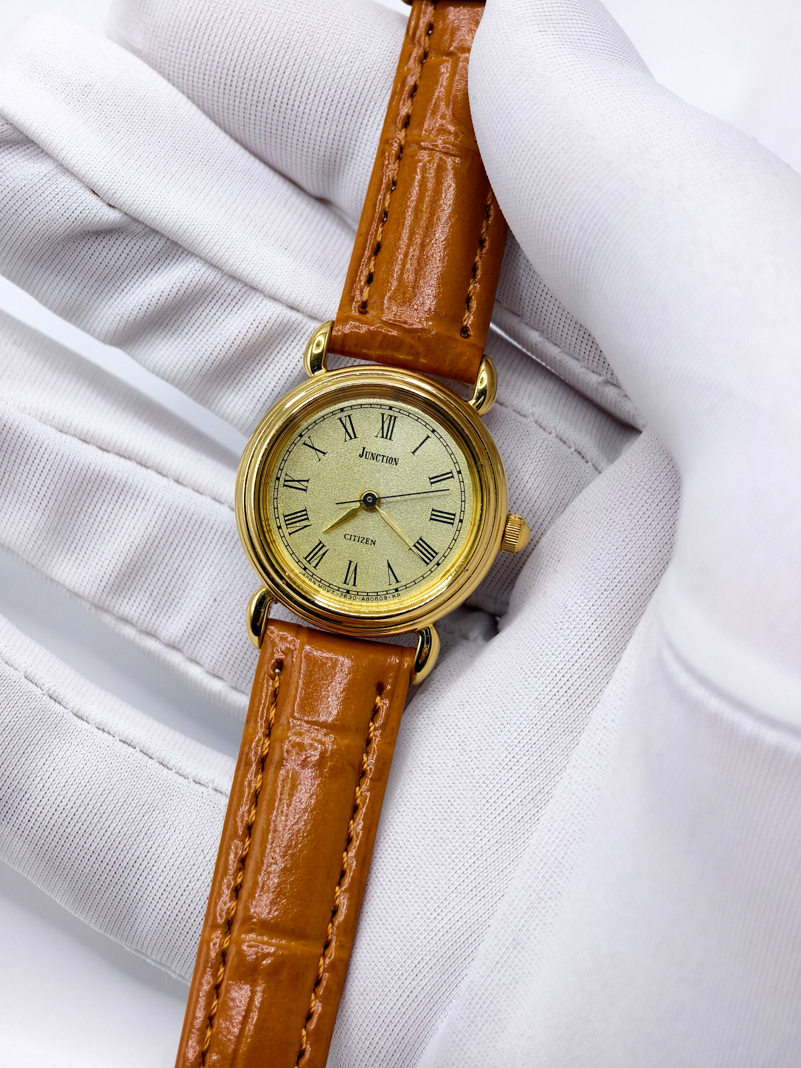 Citizen Junction Petite Ladies Quartz Watch with Gold-Tone Roman Dial