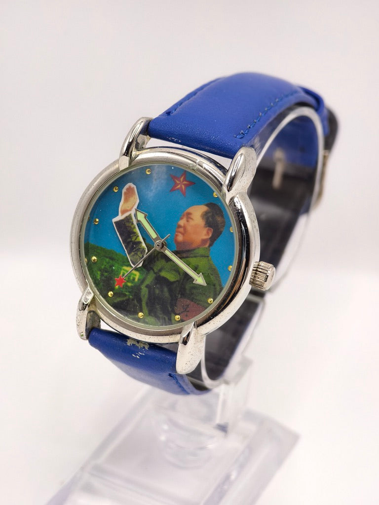 Vintage Rare Chairman Mao Zedong Waving Arm Hands Mechanical Watch