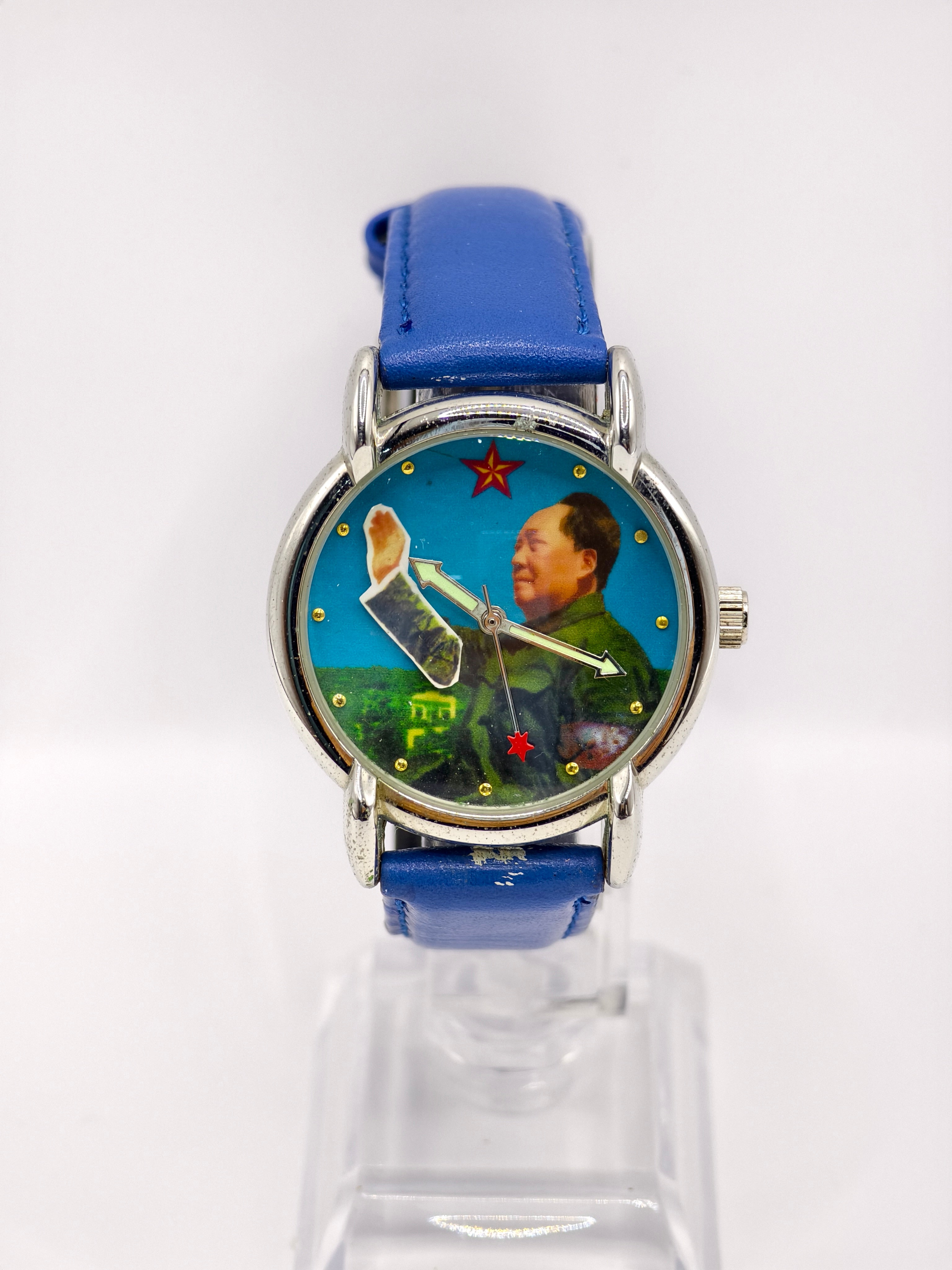 Vintage Rare Chairman Mao Zedong Waving Arm Hands Mechanical Watch