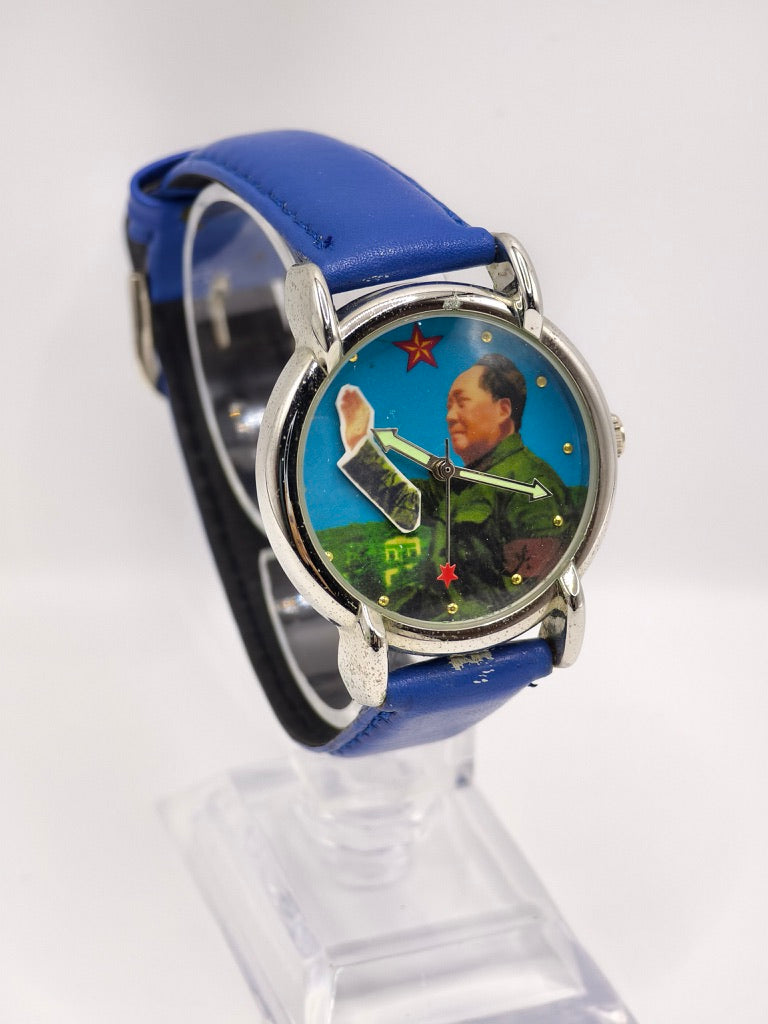 Vintage Rare Chairman Mao Zedong Waving Arm Hands Mechanical Watch