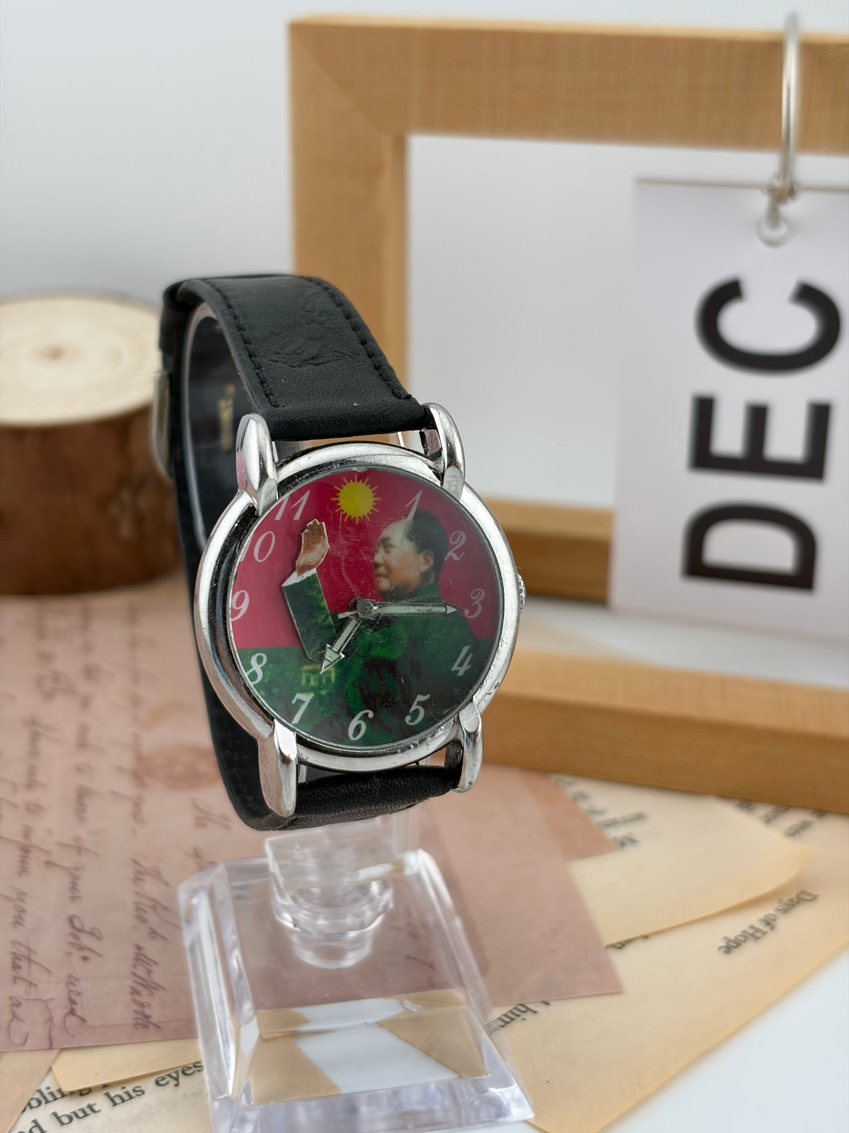 Vintage Rare Chairman Mao Zedong Waving Arm Hands Mechanical Watch