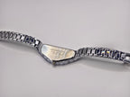 Vintage Seiko Halfmoon Asymmetrical Quartz Watch – Silver Tone & Gold Dial