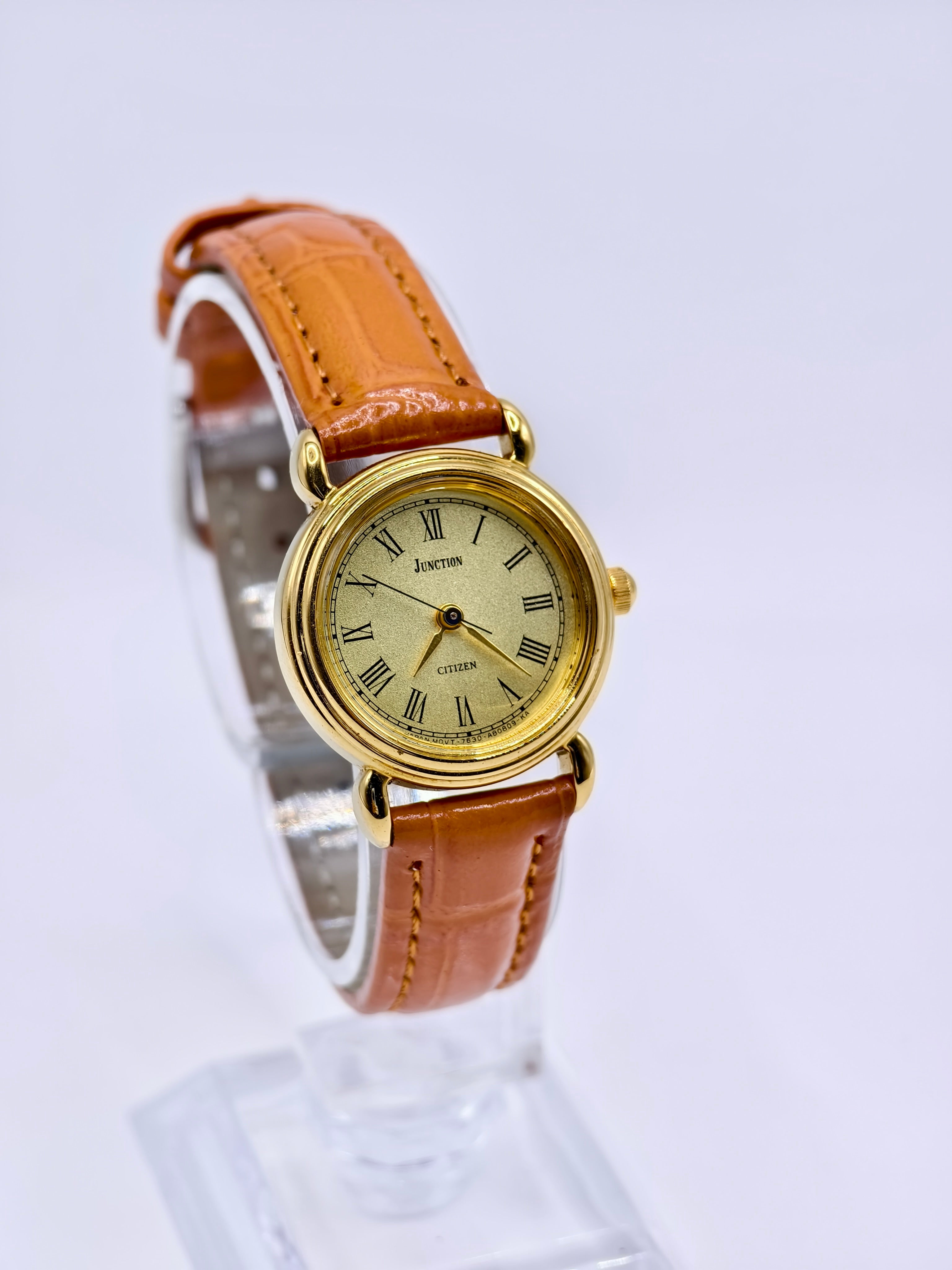 Citizen Junction Petite Ladies Quartz Watch with Gold-Tone Roman Dial
