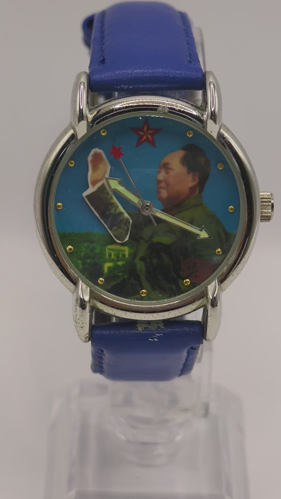 Vintage Rare Chairman Mao Zedong Waving Arm Hands Mechanical Watch